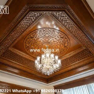 Wooden Ceiling Design Swastik Pop Design No-1144