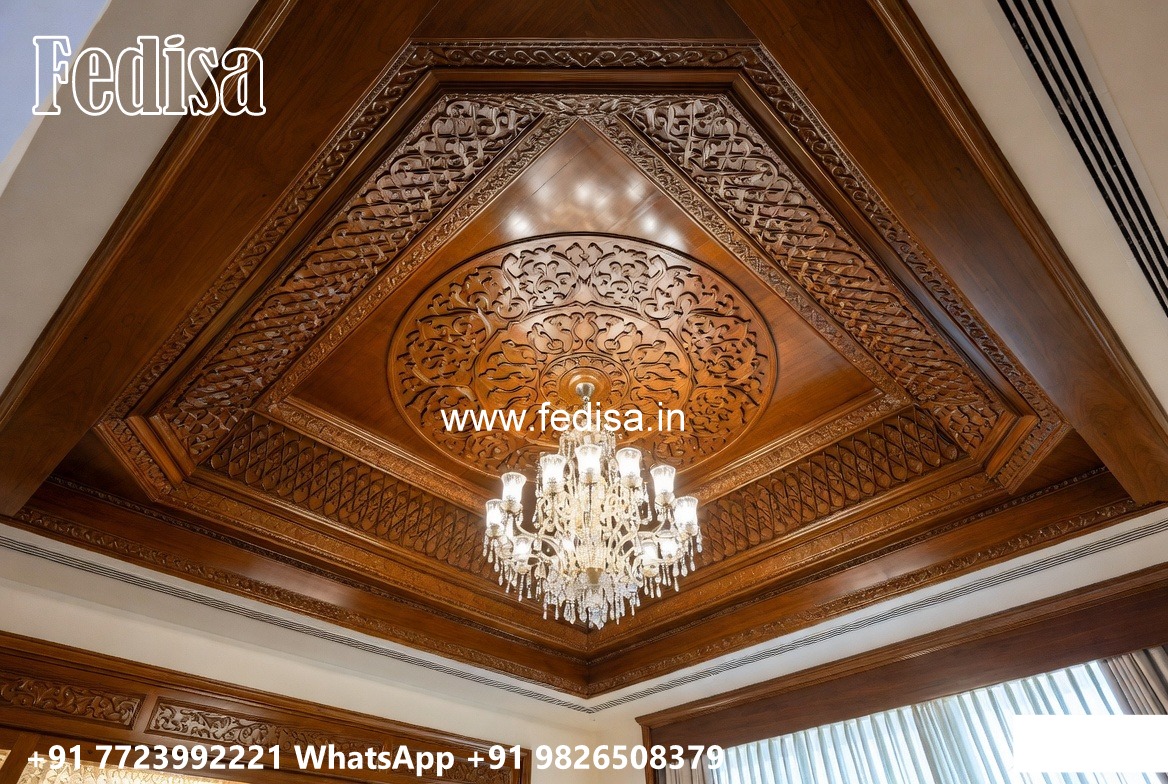 Wooden Ceiling Design Swastik Pop Design No-1144