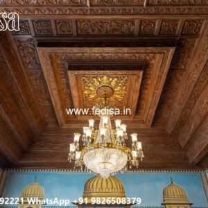 Wooden Ceiling Design L Type Hall Ceiling Design No-1150