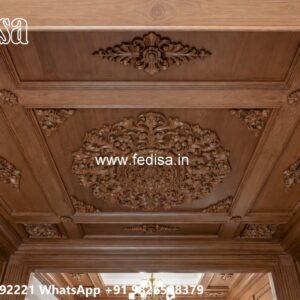 Wooden Ceiling Design House Pop Design For Hall No-1168