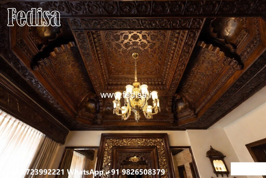 Wooden Ceiling Design Pop Interior Design For Hall No-1192 - Fedisa