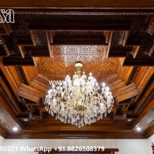 Wooden Ceiling Design House Ceiling Flower Design No-1216