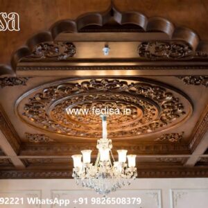 Wooden Ceiling Design Circular False Ceiling Design No-1242