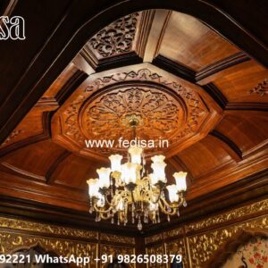Wooden Ceiling Design 3 Fan Box Pop Design No-1248