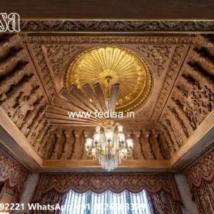 Wooden Ceiling Design Plus Minus Pop Design For Lobby Roof No-1254