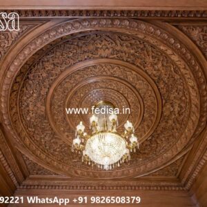 Wooden Ceiling Design Pop Led Light Design No-1285