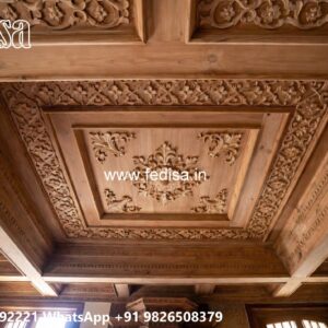 Wooden Ceiling Design Pop Design Bedroom Simple No-1373