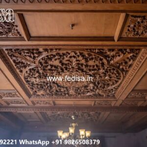 Wooden Ceiling Design False Ceiling Design For Drawing Room With Fan No-1374