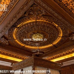 Wooden Ceiling Design Circular Ceiling Design No-1392