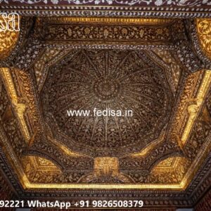 Wooden Ceiling Design Putty Design On Ceiling No-1400
