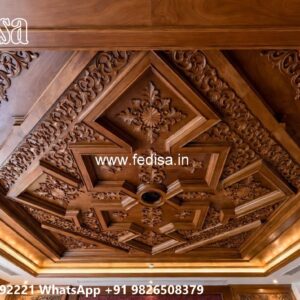 Wooden Ceiling Design Master Bed Room False Ceiling Design No-1496