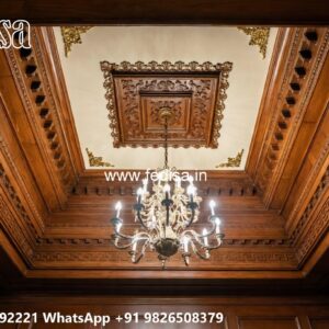 Wooden Ceiling Design Simple Handmade Pop Design No-1518
