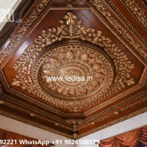 Wooden Ceiling Design Hall Ceiling Pop No-1522