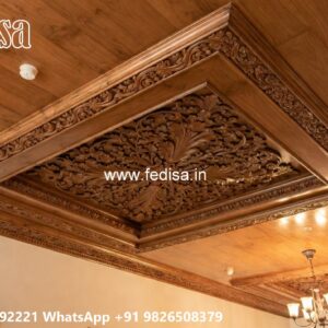 Wooden Ceiling Design Pop Design For Dining Hall No-1566