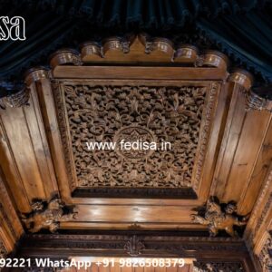 Wooden Ceiling Design Gypsum Ceiling Bedroom No-1590