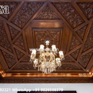Wooden Ceiling Design Ceiling Design With Two Fans No-1675