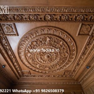 Wooden Ceiling Design Modern High Ceiling Living Room Design No-1696