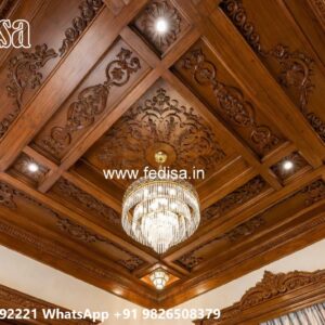 Wooden Ceiling Design Pop Passage Design No-1723