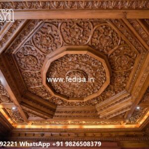Wooden Ceiling Design Living Hall False Ceiling Design No-1731