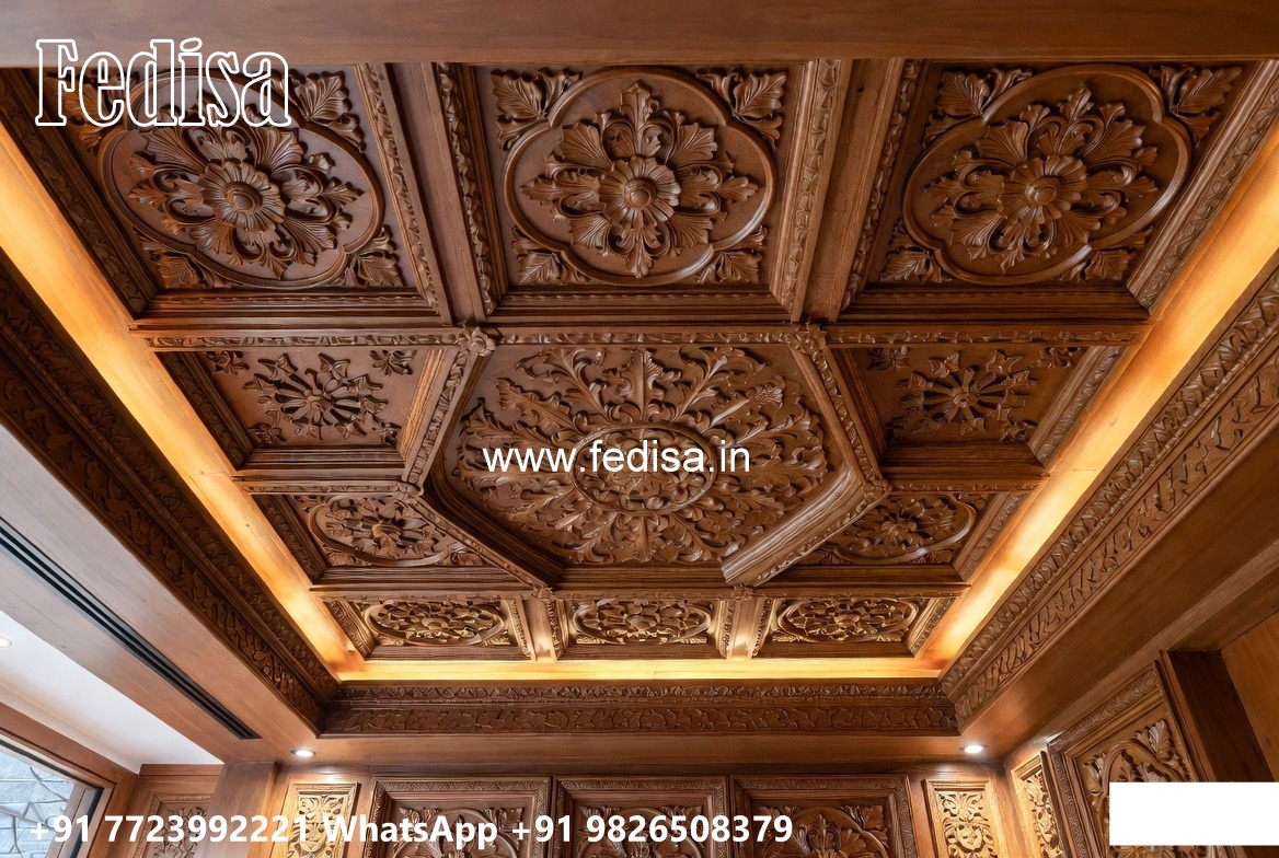 Wooden Ceiling Design Pop Dining Hall Design No-1785