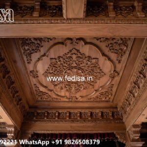 Wooden Ceiling Design Ceiling Pop Flower Design Color No-1799