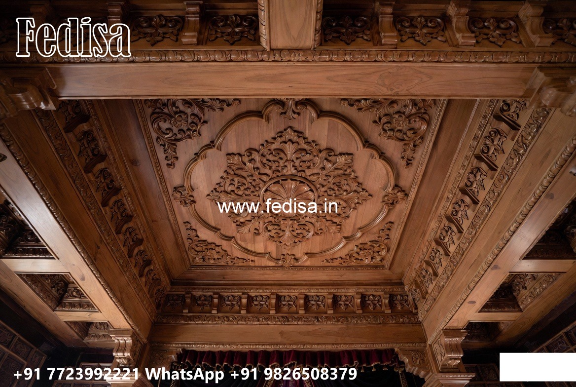 Wooden Ceiling Design Ceiling Pop Flower Design Color No-1799