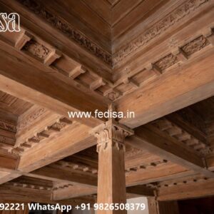 Wooden Ceiling Design Pop Design For Long Hall No-1837