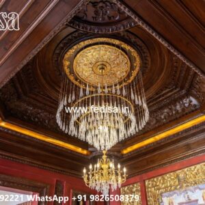 Wooden Ceiling Design Pop Plus Minus Design Color No-1848