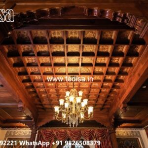 Wooden Ceiling Design Pop Design For Corridor No-1931