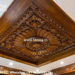 Wooden Ceiling Design Simple Pop Cornice Molding Design No-1979