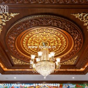 Wooden Ceiling Design Plus Minus Pop Design For Guest Room No-1985