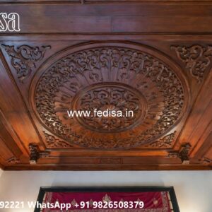 Wooden Ceiling Design Salon False Ceiling Design No-2014