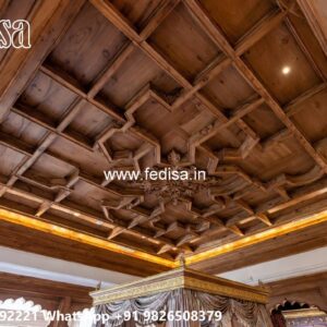 Wooden Ceiling Design High Ceiling Bedroom Design No-2060