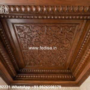 Wooden Ceiling Design Pop Design Pooja Room No-2066