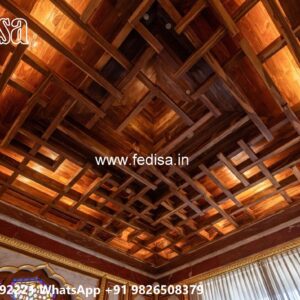 Wooden Ceiling Design Flat Pop Design No-2096