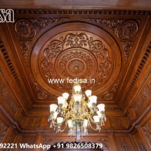 Wooden Ceiling Design False Ceiling For L Shaped Living Room No-2101