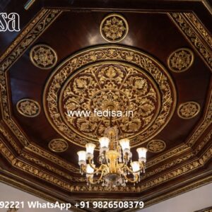 Wooden Ceiling Design Gypsum Pop Design For Hall No-2105