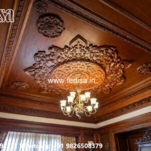 Wooden Ceiling Design Exterior Balcony Ceiling Design No-2135