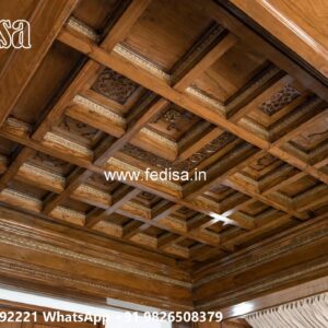Wooden Ceiling Design Pop Hall Design Plus Minus No-2136