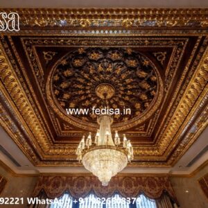 Wooden Ceiling Design Banquet Hall False Ceiling Design No-2146
