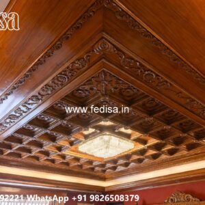 Wooden Ceiling Design Pop Plaster Of Paris Design No-2236