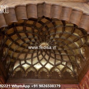 Wooden Ceiling Design Pop Ceiling Round Design No-2258