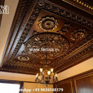 Wooden Ceiling Design Simple Plain False Ceiling Design No-2284