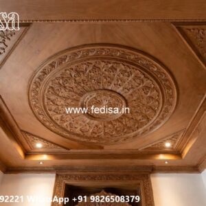 Wooden Ceiling Design Lobby Pop Ceiling Design No-2373