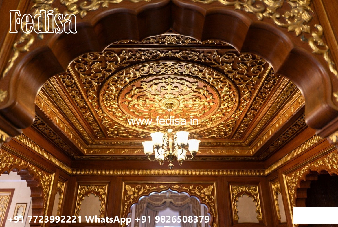 Wooden Ceiling Design 2 Ceiling Fan Pop Design No-2397