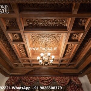 Wooden Ceiling Design False Ceiling L Shape Design No-2612