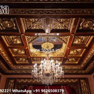 Wooden Ceiling Design Cement Pop Simple Design No-2737