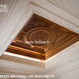 Wooden Ceiling Design Pop Decoration At Home Ceiling No-2757