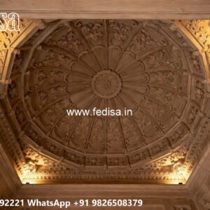 Wooden Ceiling Design Gypsum False Ceiling No-2812