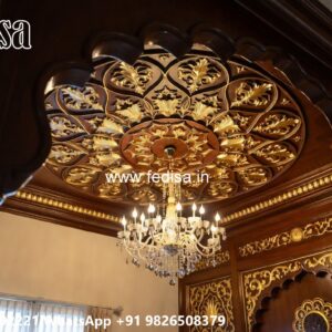 Wooden Ceiling Design Glass False Ceiling No-2851